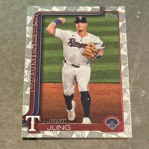 Topps Rangers Baseball Card - Red and White